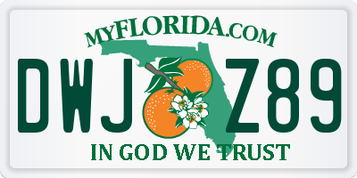FL license plate DWJZ89
