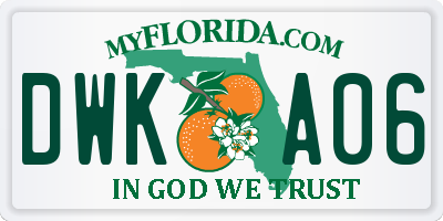 FL license plate DWKA06