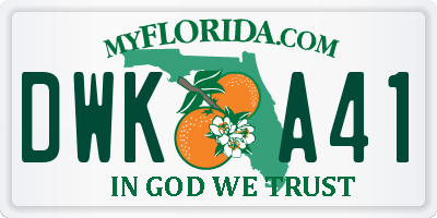 FL license plate DWKA41