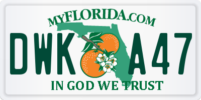 FL license plate DWKA47