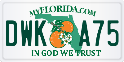 FL license plate DWKA75