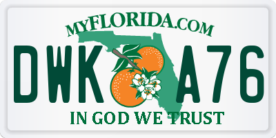 FL license plate DWKA76