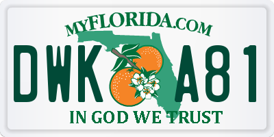 FL license plate DWKA81