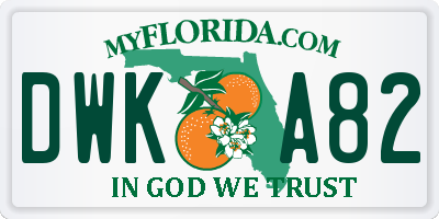 FL license plate DWKA82