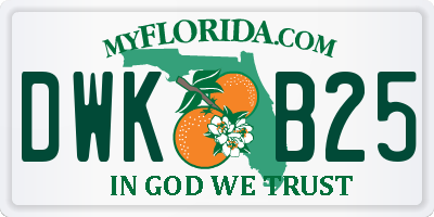 FL license plate DWKB25
