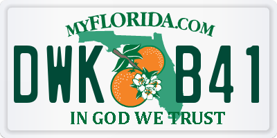 FL license plate DWKB41