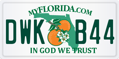 FL license plate DWKB44