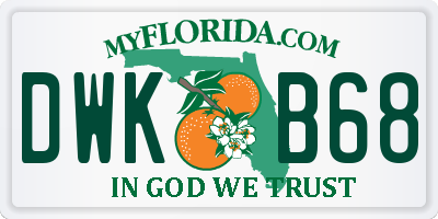 FL license plate DWKB68