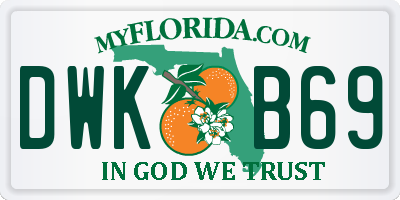 FL license plate DWKB69