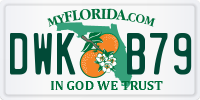 FL license plate DWKB79