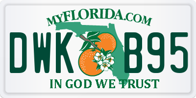 FL license plate DWKB95