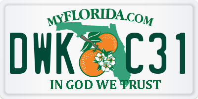 FL license plate DWKC31