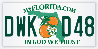 FL license plate DWKD48
