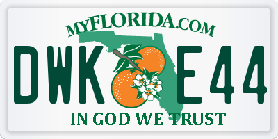 FL license plate DWKE44