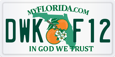FL license plate DWKF12