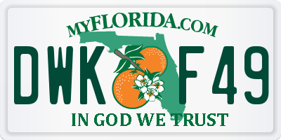FL license plate DWKF49