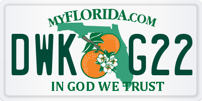 FL license plate DWKG22
