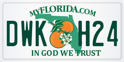 FL license plate DWKH24