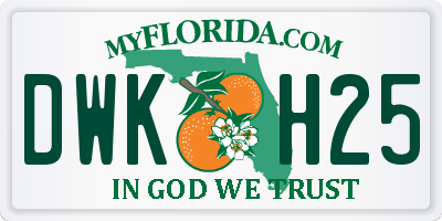 FL license plate DWKH25