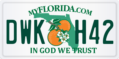 FL license plate DWKH42