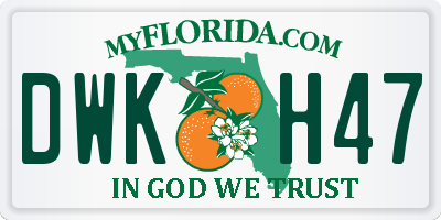 FL license plate DWKH47
