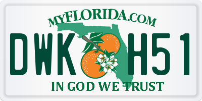 FL license plate DWKH51