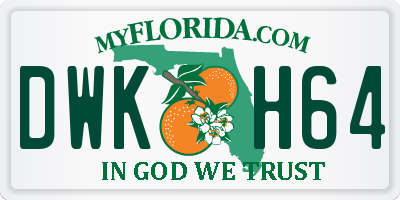 FL license plate DWKH64