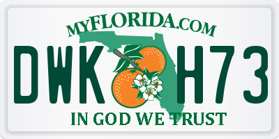 FL license plate DWKH73