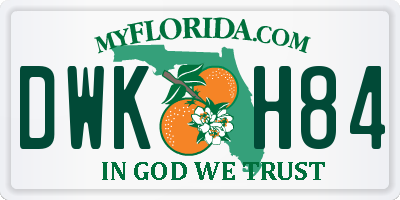 FL license plate DWKH84