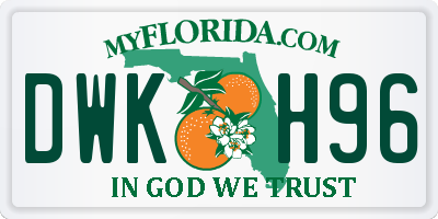 FL license plate DWKH96