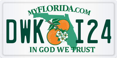 FL license plate DWKI24