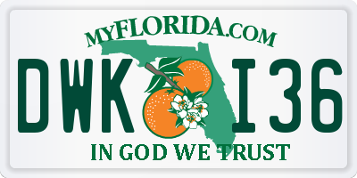 FL license plate DWKI36