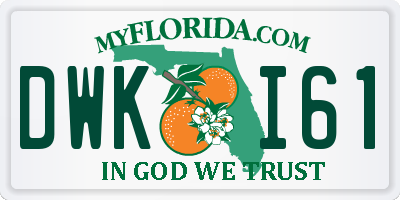 FL license plate DWKI61