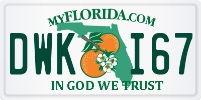 FL license plate DWKI67