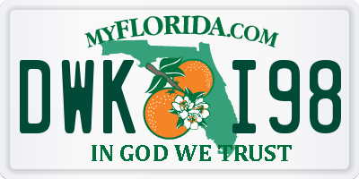 FL license plate DWKI98