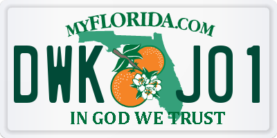 FL license plate DWKJ01