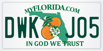 FL license plate DWKJ05