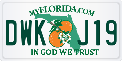 FL license plate DWKJ19