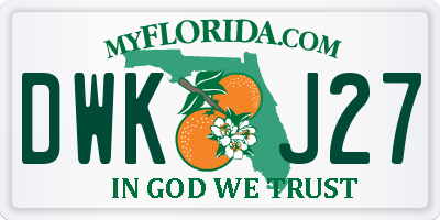 FL license plate DWKJ27