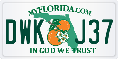FL license plate DWKJ37