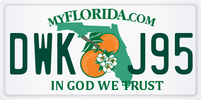 FL license plate DWKJ95