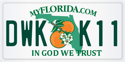 FL license plate DWKK11