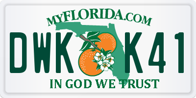 FL license plate DWKK41