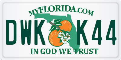 FL license plate DWKK44