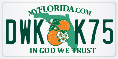FL license plate DWKK75