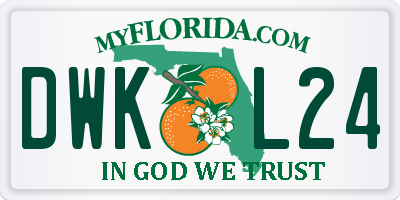 FL license plate DWKL24