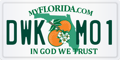 FL license plate DWKM01