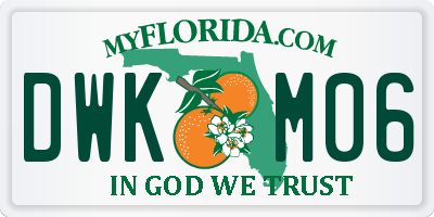 FL license plate DWKM06