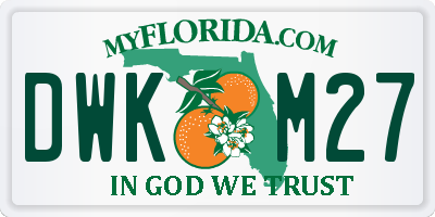 FL license plate DWKM27