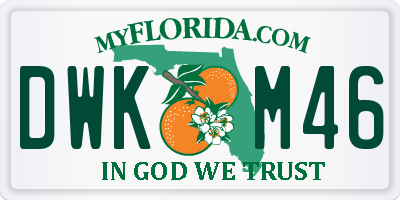 FL license plate DWKM46